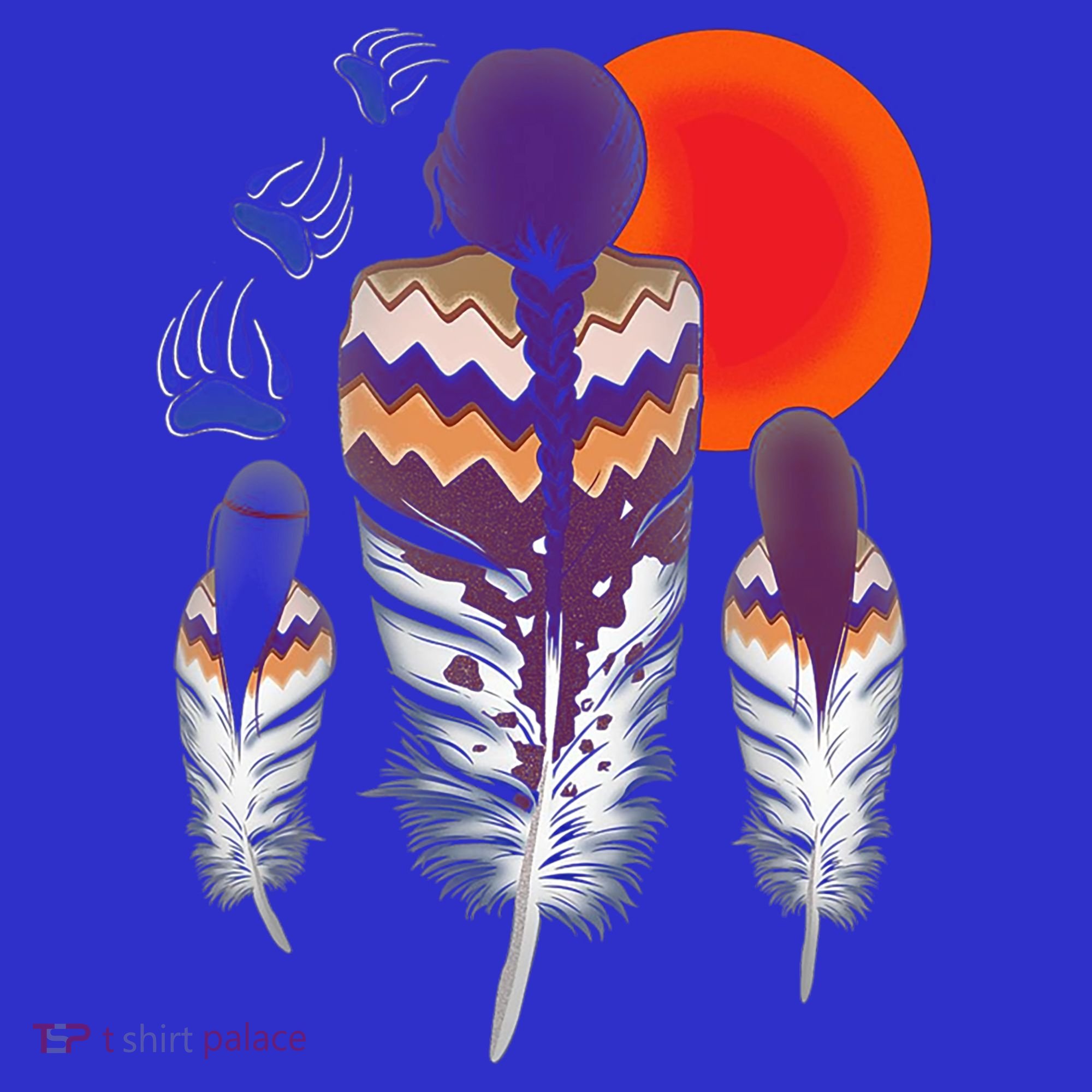 Mama Native American Women Bear Feathers Paws Sweatshirt