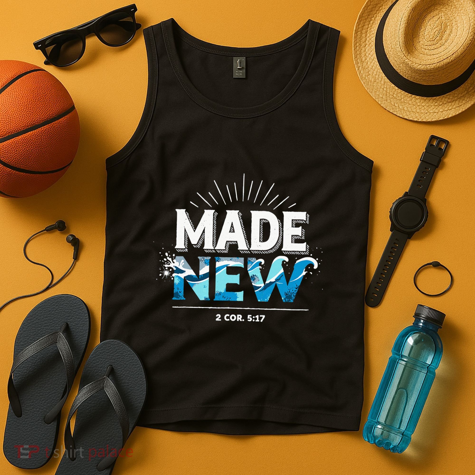 Made New Baptized Baptism Tank Top