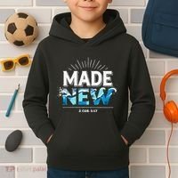 Made New Baptized Baptism Kids Hoodie thumb 2