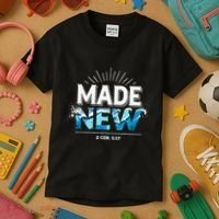 Made New Baptized Baptism Kids T-Shirt thumb 3