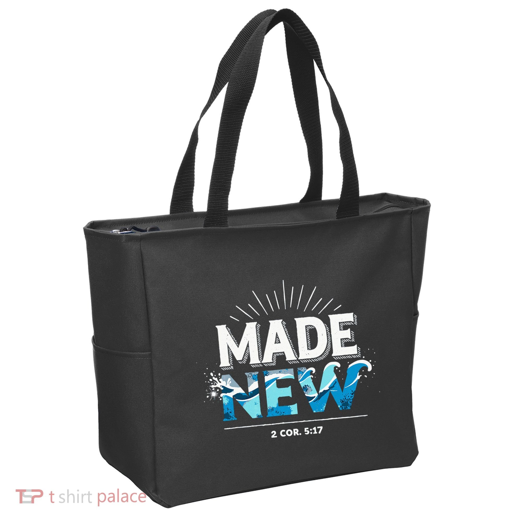 Made New Baptized Baptism Tote Bag