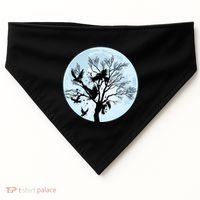 Moonlight Night Black Crow Forest Animal Bird Raven USA-Made Doggie Bandana thumb 0