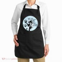 Moonlight Night Black Crow Forest Animal Bird Raven Apron thumb 2