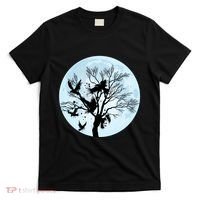 Moonlight Night Black Crow Forest Animal Bird Raven T-Shirt thumb 0