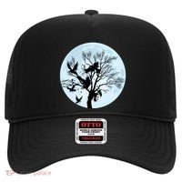 Moonlight Night Black Crow Forest Animal Bird Raven Hat thumb 0
