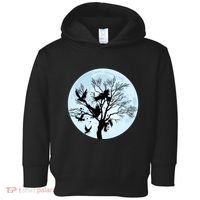 Moonlight Night Black Crow Forest Animal Bird Raven Toddler Hoodie thumb 0