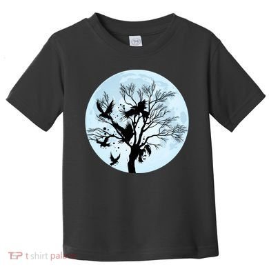 Moonlight Night Black Crow Forest Animal Bird Raven Toddler T-Shirt