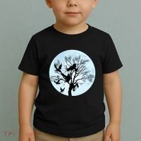 Moonlight Night Black Crow Forest Animal Bird Raven Toddler T-Shirt thumb 2
