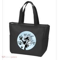 Moonlight Night Black Crow Forest Animal Bird Raven Tote Bag thumb 3