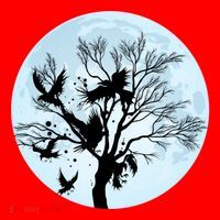 Moonlight Night Black Crow Forest Animal Bird Raven Santa Hat thumb 1