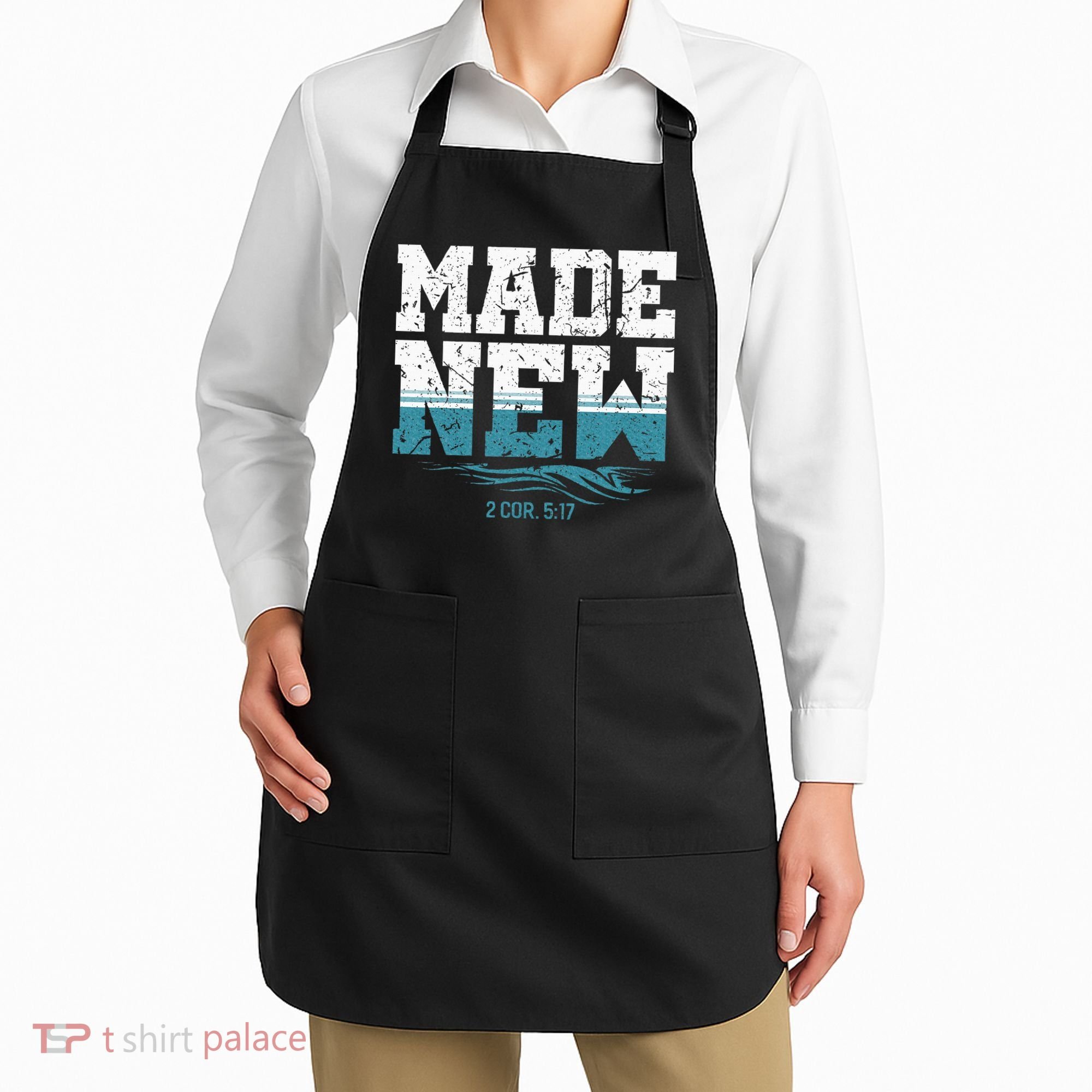 Made New Baptism Christian Apron