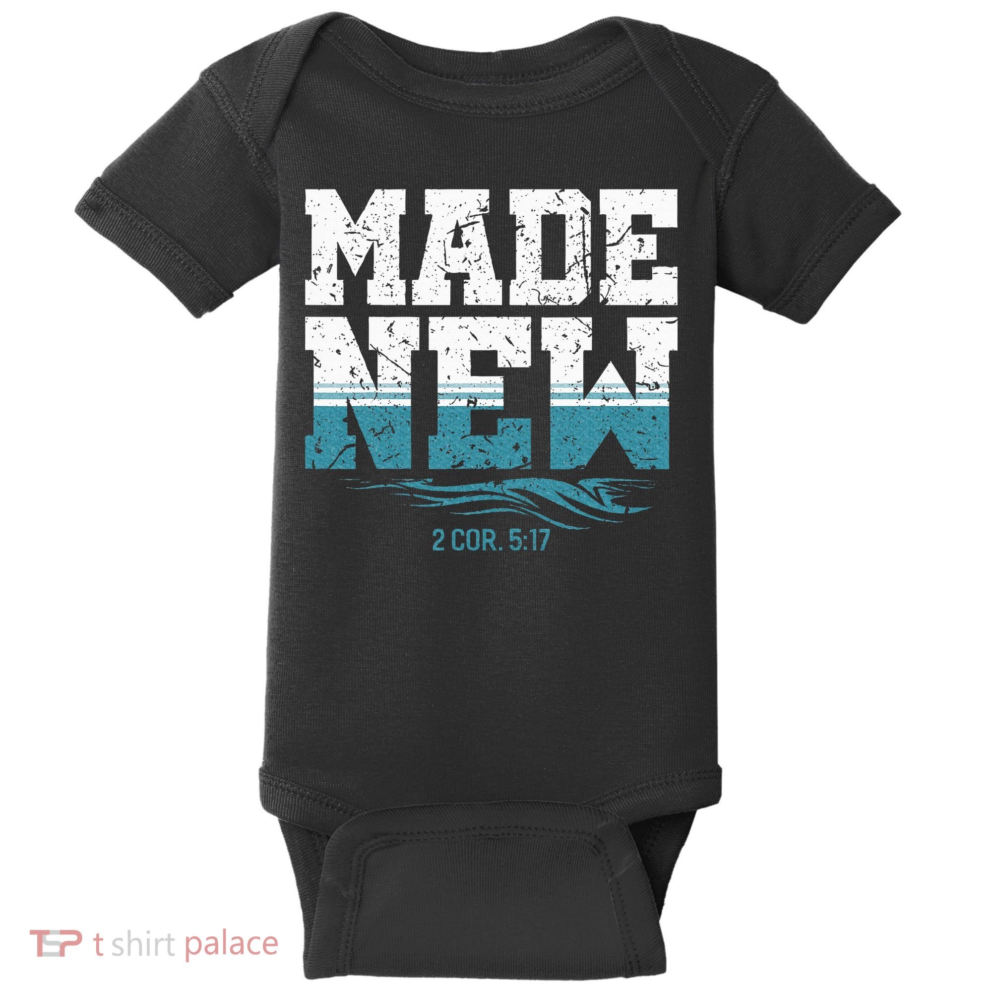 Made New Baptism Christian Baby Bodysuit