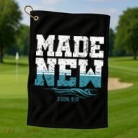 Made New Baptism Christian Golf Towel thumb 1