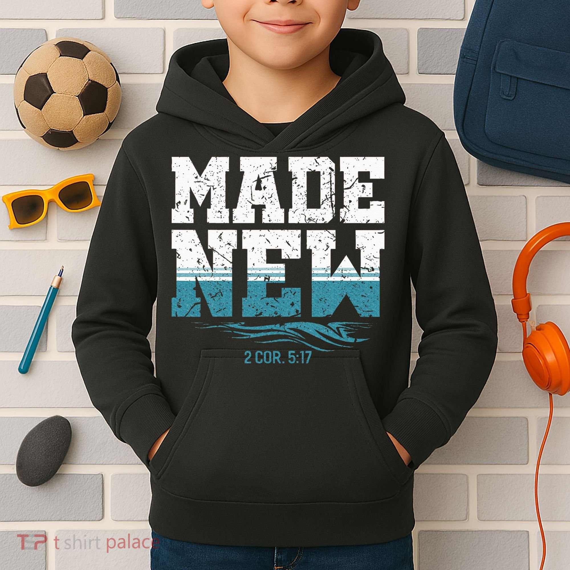 Made New Baptism Christian Kids Hoodie