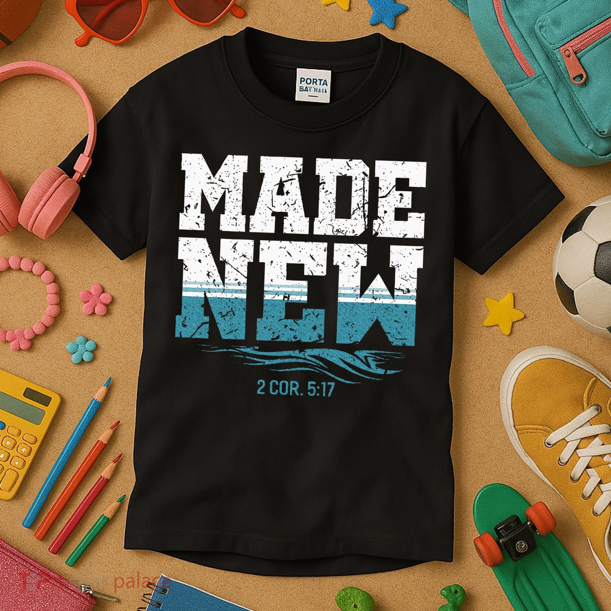 Made New Baptism Christian Kids T-Shirt