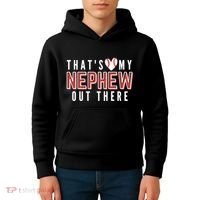My Nephew Baseball Aunt Kids Hoodie thumb 4