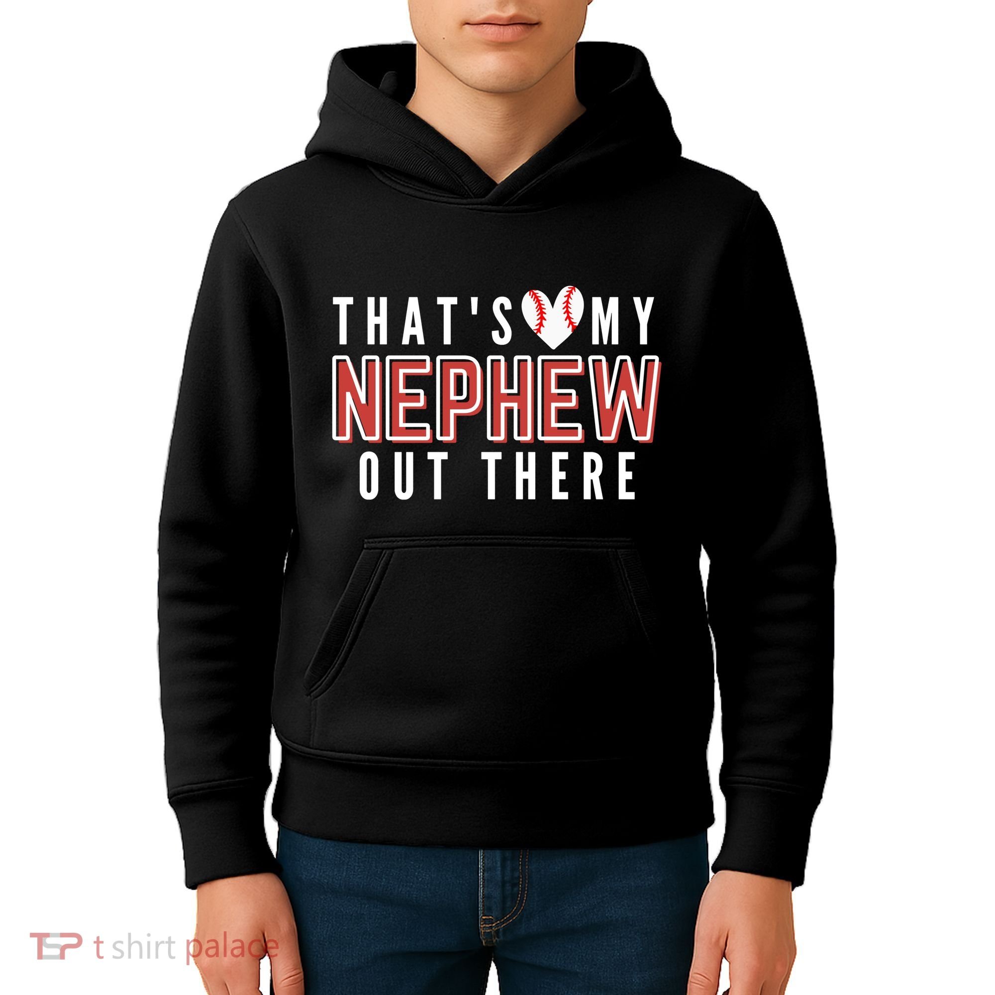 My Nephew Baseball Aunt Kids Hoodie