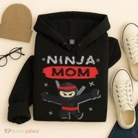 Mom Ninja Birthday Gift Ideas Birthday Mom Ninja Hoodie thumb 4