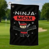 Mom Ninja Birthday Gift Ideas Birthday Mom Ninja Golf Towel thumb 1