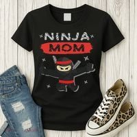 Mom Ninja Birthday Gift Ideas Birthday Mom Ninja Women's T-Shirt thumb 3