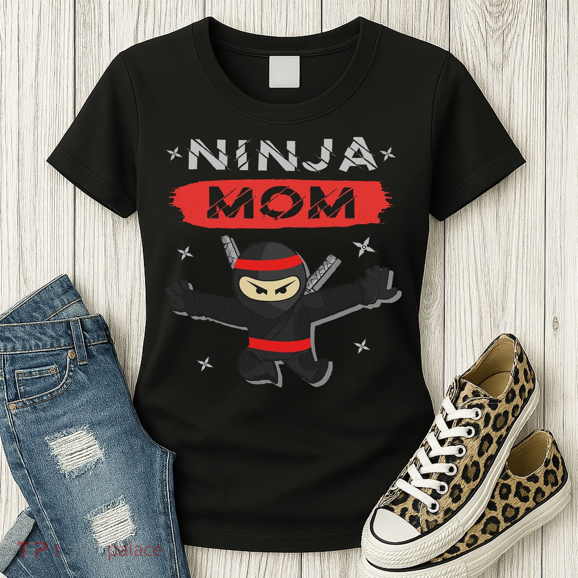 Mom Ninja Birthday Gift Ideas Birthday Mom Ninja Women's T-Shirt