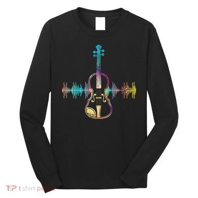 Music Notes Classical Musician Violin Player Gift Violin Long Sleeve Shirt