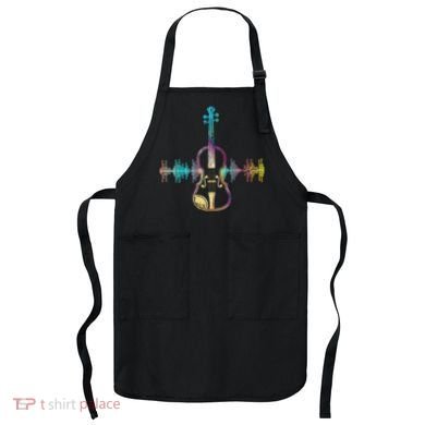 Music Notes Classical Musician Violin Player Gift Violin Apron