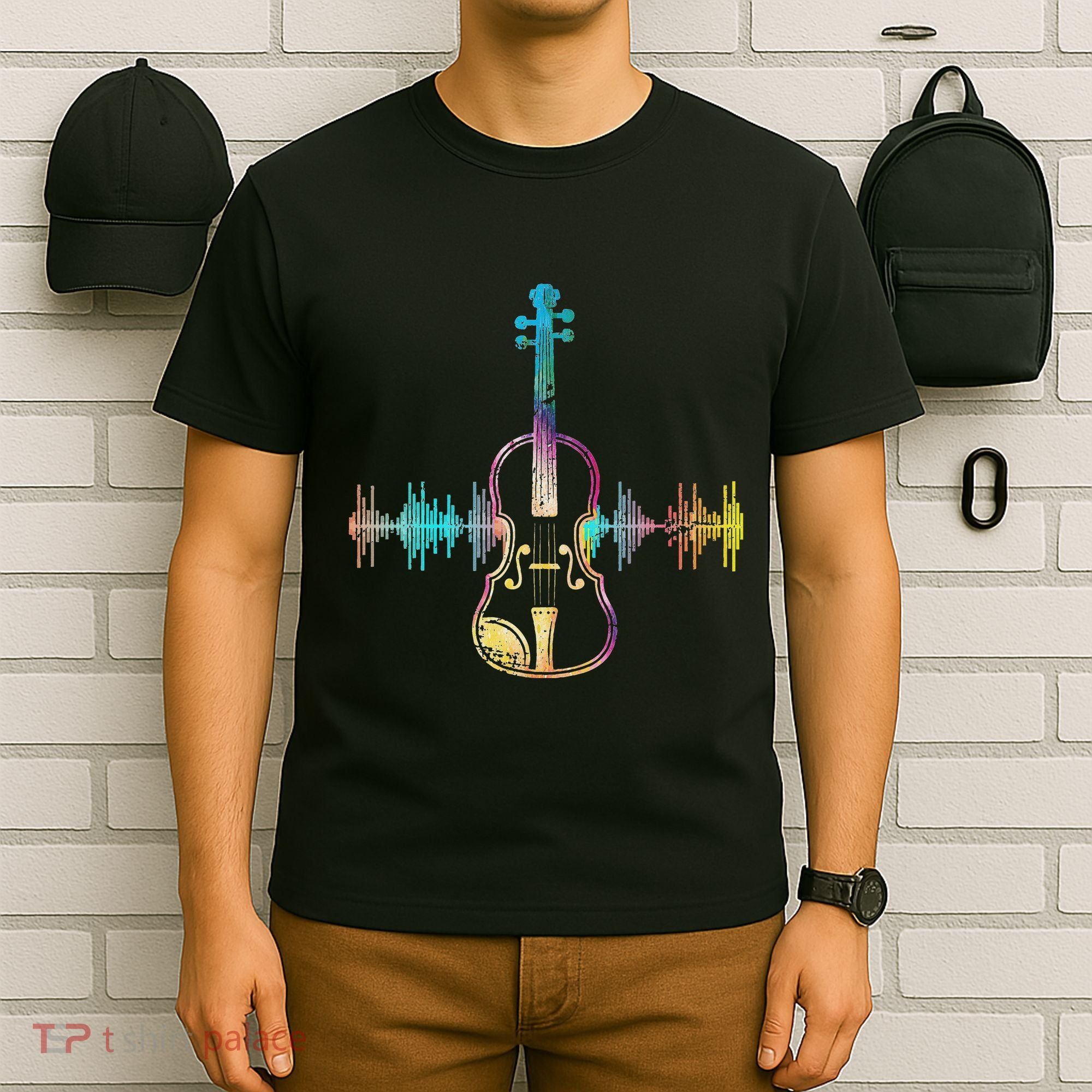 Music Notes Classical Musician Violin Player Gift Violin T-Shirt
