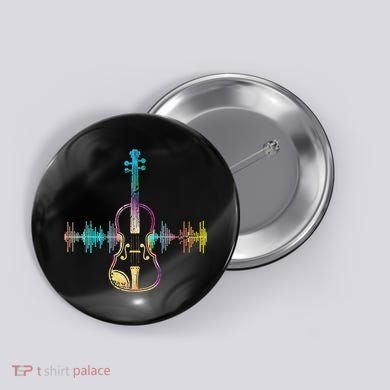 Music Notes Classical Musician Violin Player Gift Violin Button