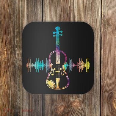 Music Notes Classical Musician Violin Player Gift Violin Coaster