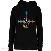 Music Notes Classical Musician Violin Player Gift Violin Womens Funnel Neck Pullover Hood thumb 0