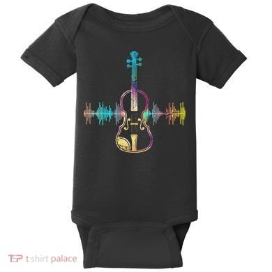 Music Notes Classical Musician Violin Player Gift Violin Baby Bodysuit