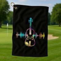 Music Notes Classical Musician Violin Player Gift Violin Golf Towel thumb 1