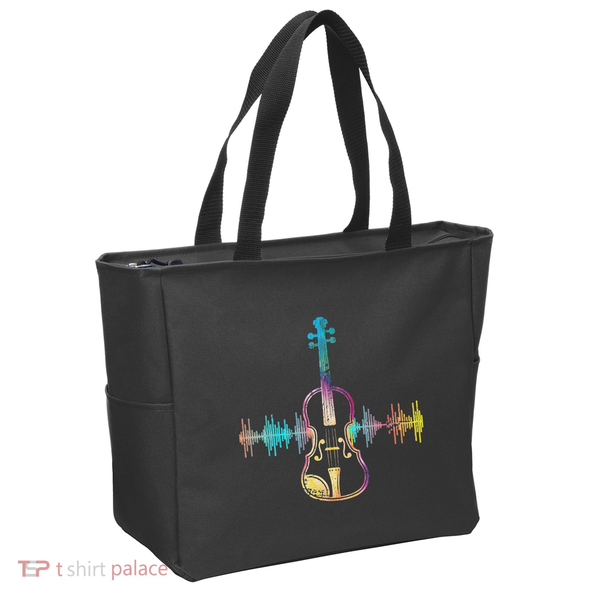 Music Notes Classical Musician Violin Player Gift Violin Tote Bag