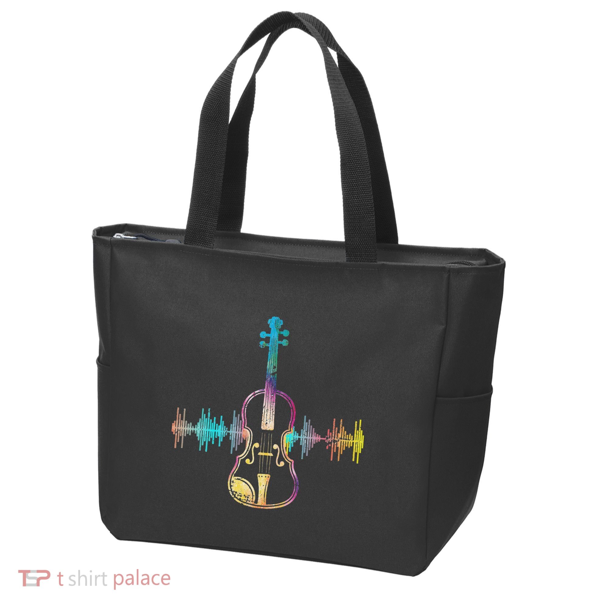 Music Notes Classical Musician Violin Player Gift Violin Tote Bag