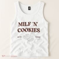 Milf ‘N’ Cookies Home Made Baked Fresh Funny MotherS Day Tank Top thumb 2