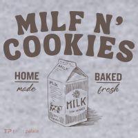 Milf N Cookies Stay At Home Women's Racerback Cropped Tank thumb 2