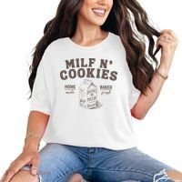 Milf N Cookies Stay At Home Comfort Colors T-Shirt thumb 0
