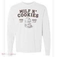 Milf N Cookies Stay At Home Comfort Colors Heavyweight Long Sleeve T-Shirt thumb 0