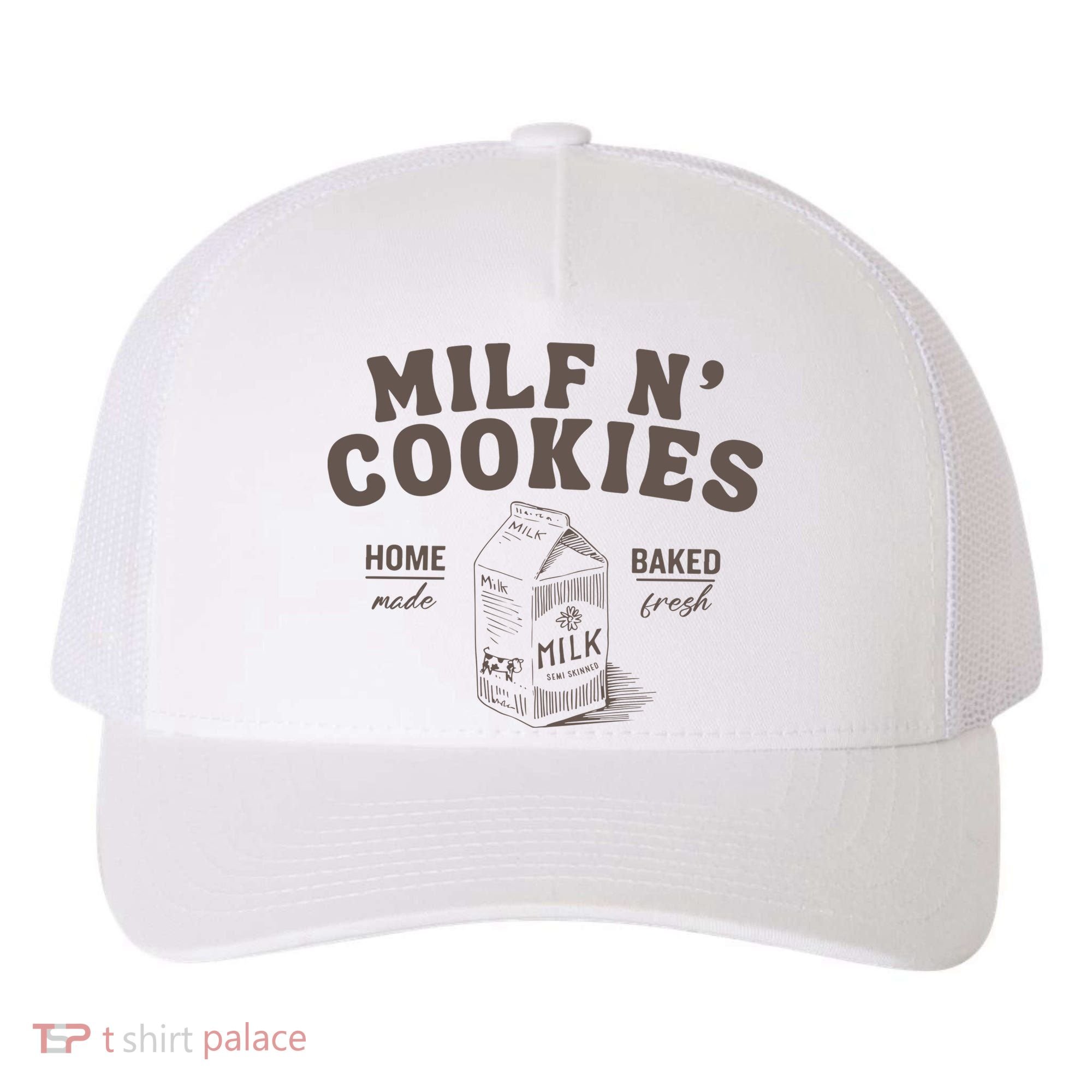 Milf N Cookies Stay At Home Yupoong Adult 5-Panel Trucker Hat