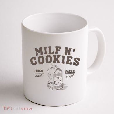 Milf N Cookies Stay At Home Coffee Mug back