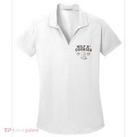Milf N Cookies Stay At Home Women's Dry Zone Grid Polo thumb 0