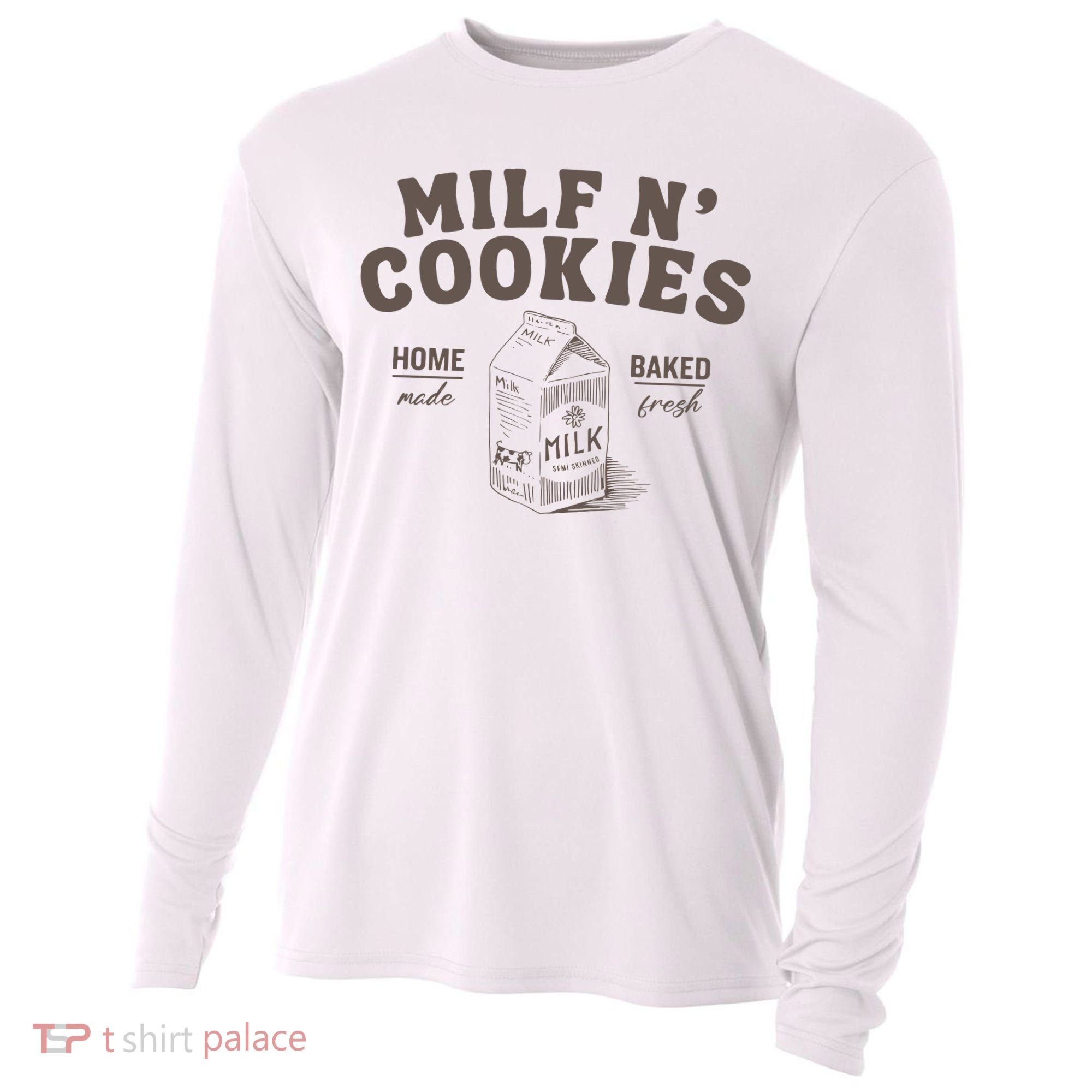 Milf N Cookies Stay At Home Cooling Performance Long Sleeve Crew