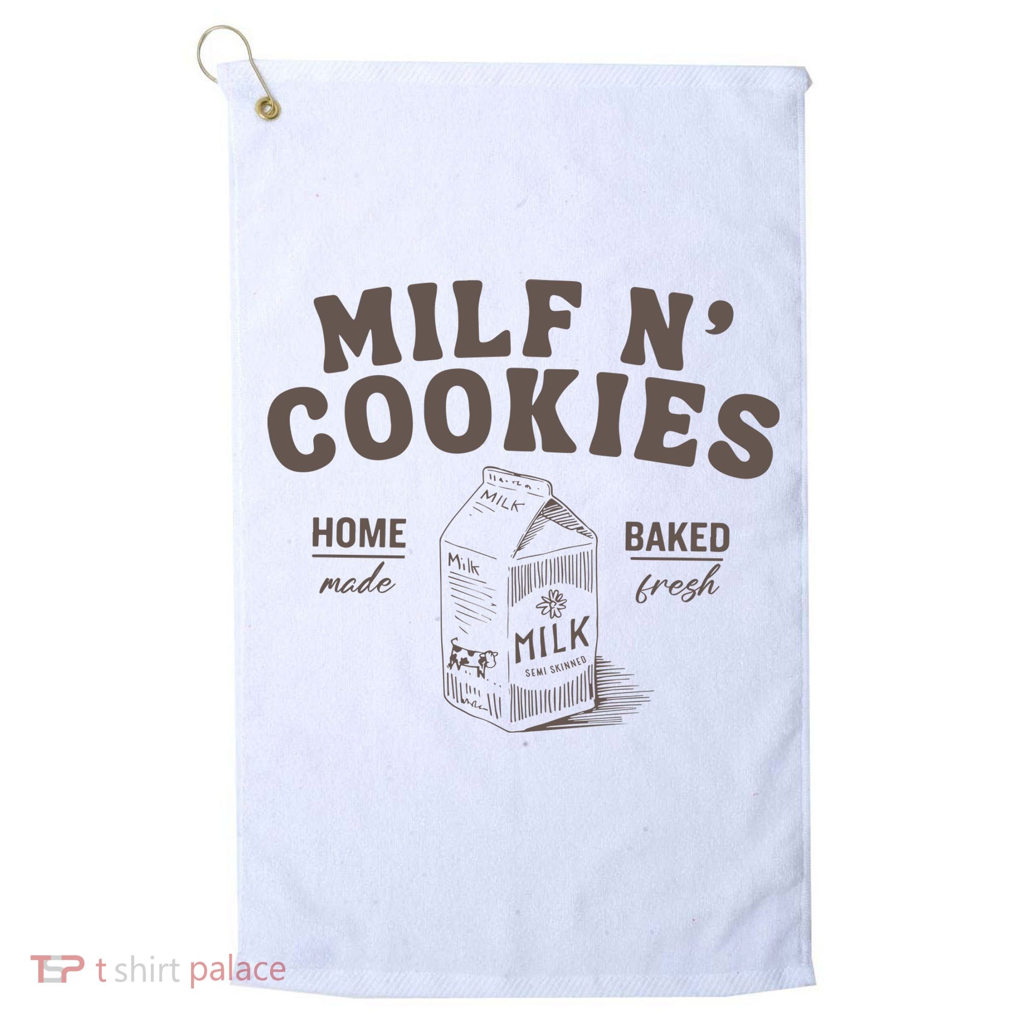 Milf N Cookies Stay At Home Golf Towel