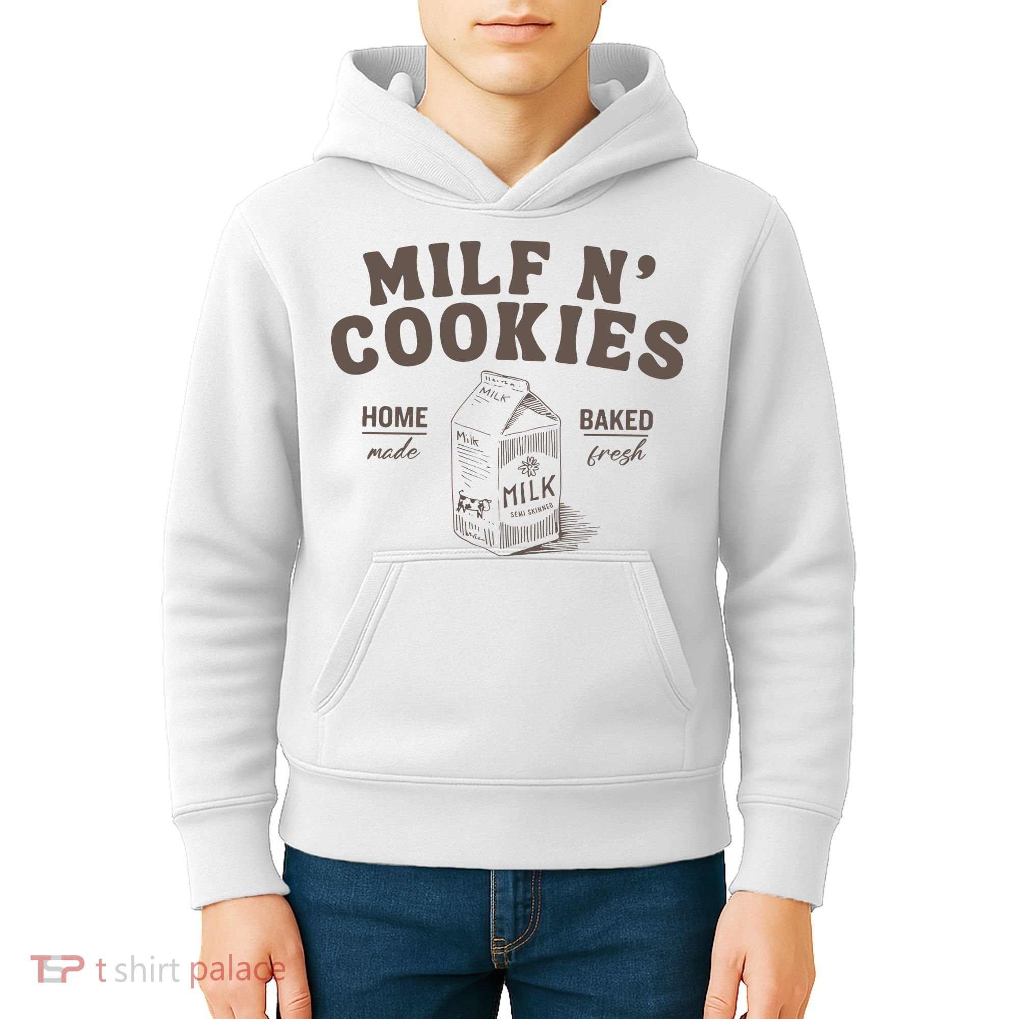 Milf N Cookies Stay At Home Kids Hoodie