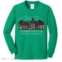 Mountains North Carolina Asheville Biltmore. Kids Long Sleeve Shirt thumb 0