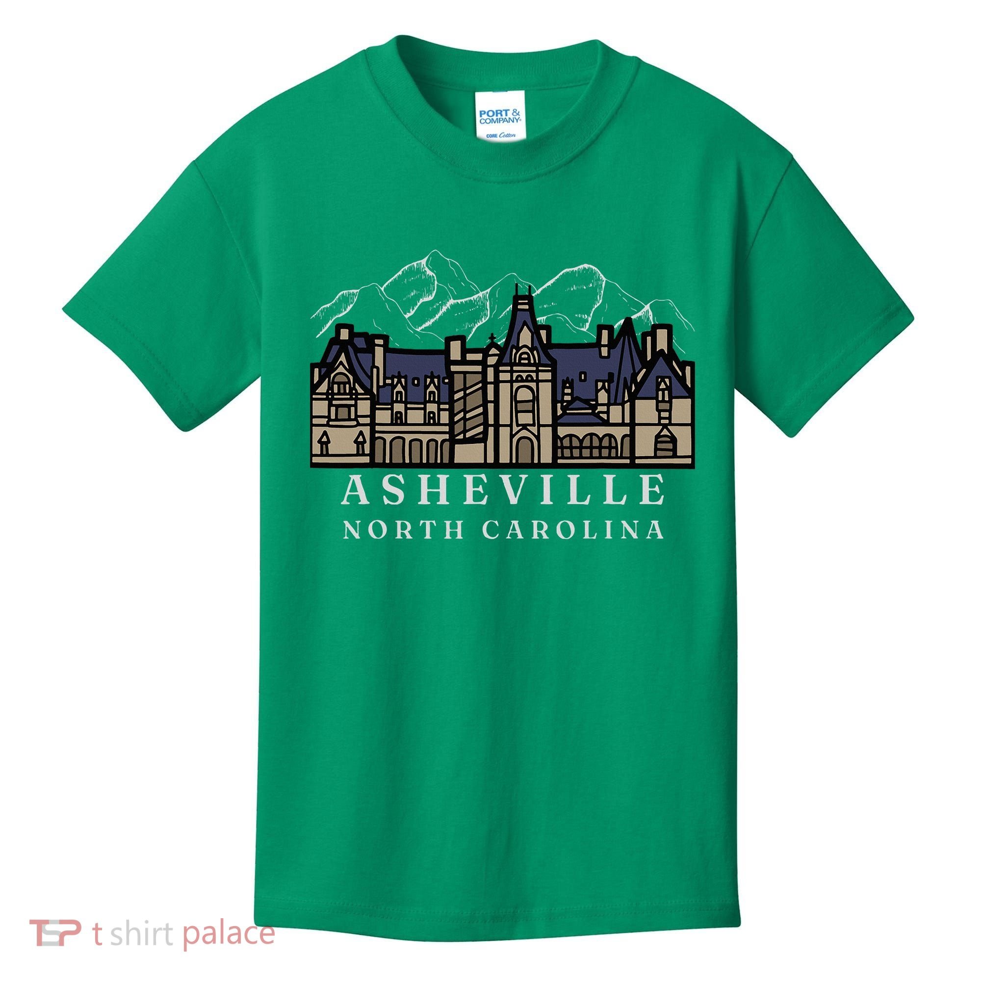 Mountains North Carolina Asheville Biltmore. Kids T-Shirt