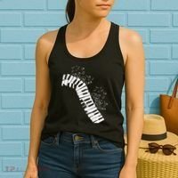 Music Notes Classical Music Instrument Piano Women's Tank Top thumb 2