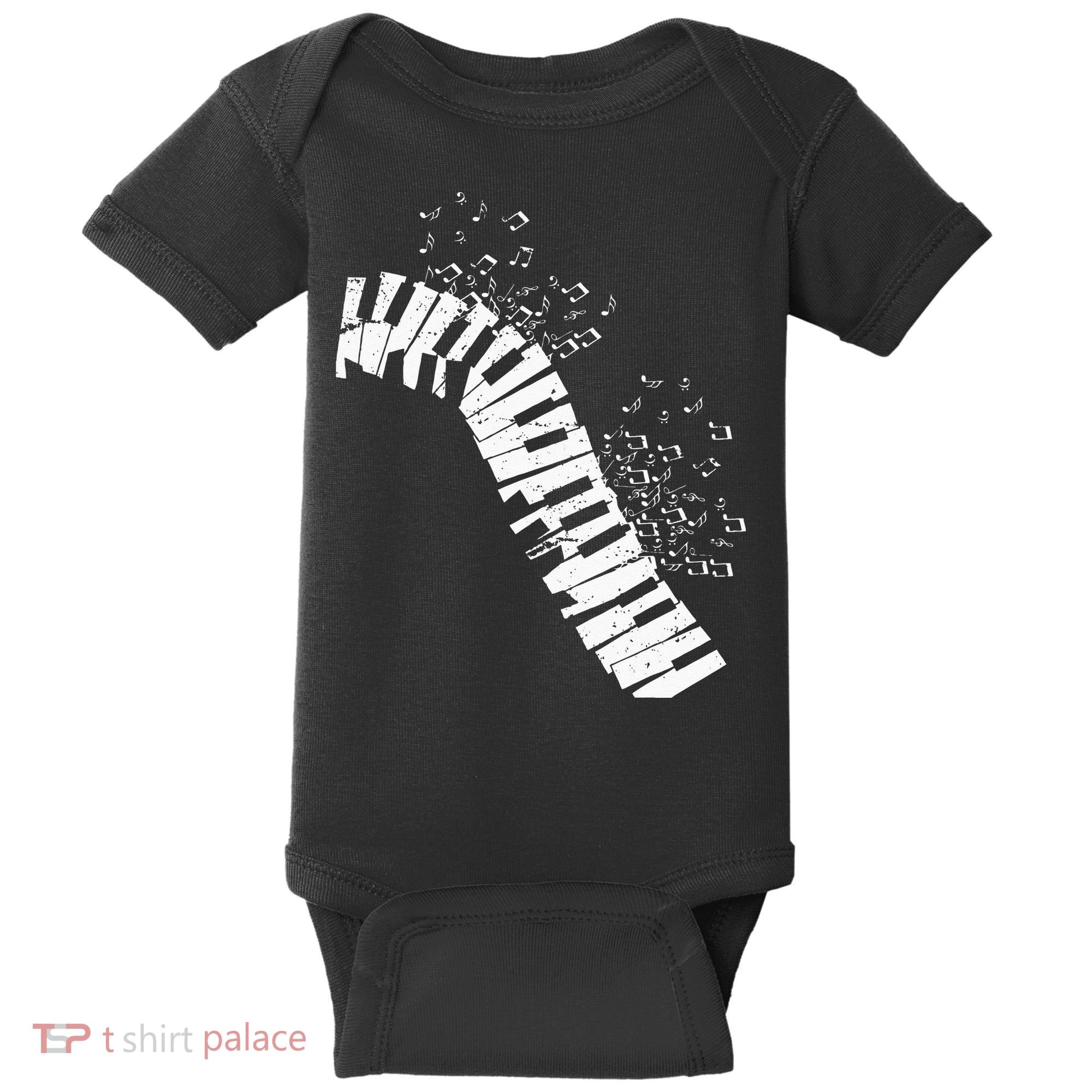 Music Notes Classical Music Instrument Piano Baby Bodysuit