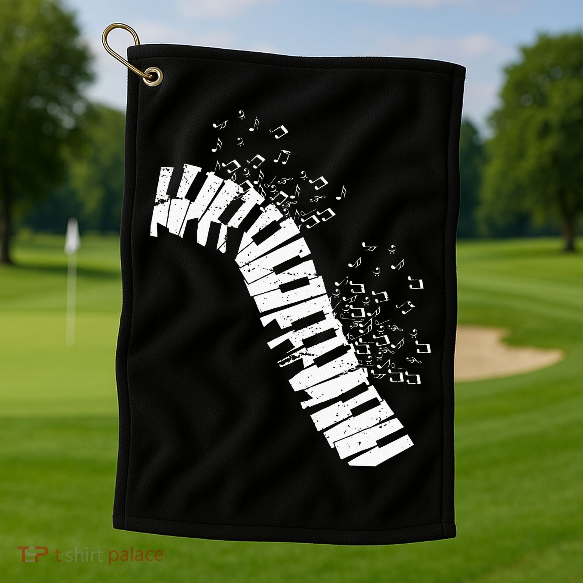 Music Notes Classical Music Instrument Piano Golf Towel